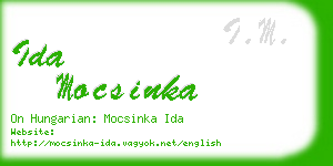 ida mocsinka business card